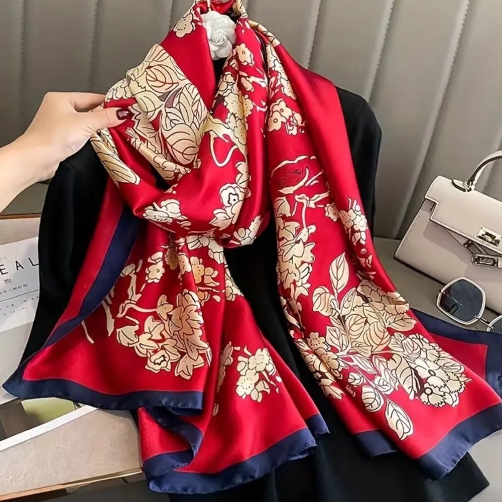 In stock Floral Scarf Wrap - Picture 2 of 5